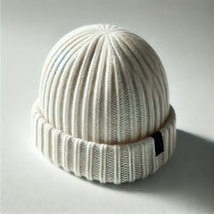 Ladies White Beanie Hat