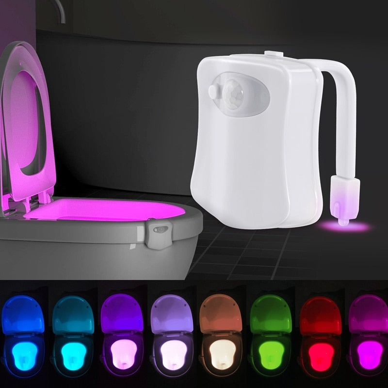 Toilet Night Light. In Differen Colours Red Blue Pink Green